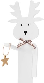 Tutumi Tutumi, vianočná ozdoba dreveného soba 35cm 301036, biela, CHR-06504