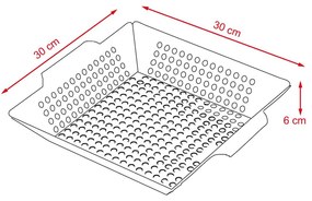 BBQ grilovacia panvica na zeleninu NOVARA