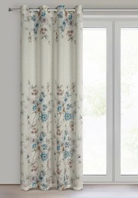 ZÁVES NA KRÚŽKOCH IVY 140X250 CM KVETY