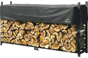 Stojan na drevo ShelterLogic 239 x 36,3 x 118,9 cm oceľový čierny s plachtou