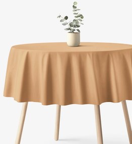 Goldea okrúhly obrus 100% bavlnené plátno - hnedý Ø 110 cm