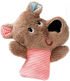 Lilliputiens - textilná knižka s prstovou bábkou - medvedík César