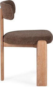 Hnedé čalúnené jedálenské stoličky v súprave 2 ks Nadia – MOME