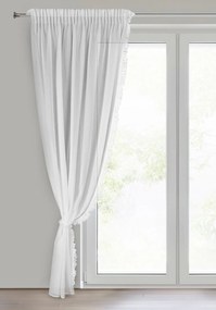 ZÁCLONA NA PÁSKE ELENA, SADA 2 KS 140X270 CM BIELA