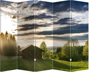 Paraván - Lesné chata (210x170 cm)