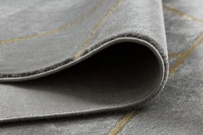 Koberec EMERALD exkluzívne 1012 glamour, štýlový geometrický, mramor sivo / zlatý