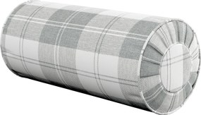 Valcový vankúš so záhybmi farba produktu sivá látka zapletaná, vzorované