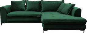XXXLutz ROZKLADACIA ROHOVÁ SEDAČKA, textil, zelená Livetastic - Online Only obývacie izby - 001574004307