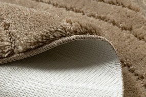 Kúpeľňový koberček SUPREME WAVES vlny, béžový kruh