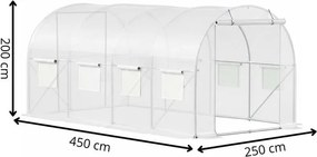 Springos Náhradná fólia na fóliovník 4 × 2,5 × 2 m UV-4 (140 g/m²) – GT0009F