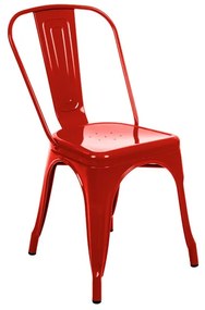 Kovová stolička HUGO červená