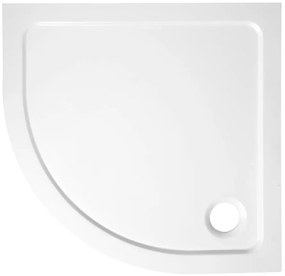 Aqualine Aqualine, TECMI vanička z liateho mramoru, štvrťkruh 80x80x3 cm, R55, PQ558