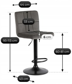 PROXIMA.store - Čalúnená barová stolička NERO FARBA: zelená