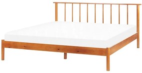 Drevená posteľ 160 x 200 cm svetlé drevo BARRET II Beliani