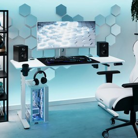 Výškovo nastaviteľný stôl Diablo X-Tensio 1400 biely