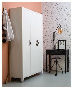 Čierny toaletný stolík z borovicového dreva WOOOD Romy