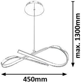 Rabalux 2188 - LED Luster na lanku ANIELA LED/20W/230V