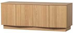 TV stolík z dubového dreva v prírodnej farbe 133x52x45 cm Zuma – WOOOD