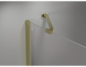 Mexen Mist-H Duo, 2-krídlový výklopný sprchový kút 85 x 75 cm, číre sklo, zlatý lesklý profil, 8A5-085L-075P-50-00