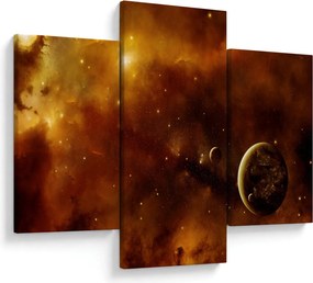 Obraz - Planéty s hmlovinou (90x60 cm)
