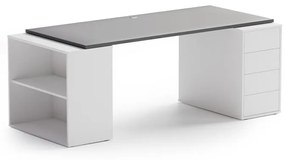 Samostatná pracovná doska stola BLOCK, 1600 x 800 x 25 mm, grafitová