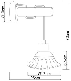 Globo 54050W - Nástenné bodové svietidlo JOWITA 1xE27/40W/230V