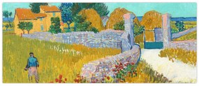 Obraz - Vincent van Gogh, Farmhouse in Provence, reprodukcia (120x50 cm)
