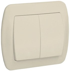 AW5 vypínač dvojitý béžový