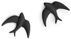 Súprava 2 ručne vyrobených nástenných porcelánových dekorácií Surdic Golondrinas