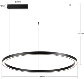 Brilagi - LED stmievateľný luster na lankách PORTOFINO LED/60W/230V pr. 80 cm čierna +DO
