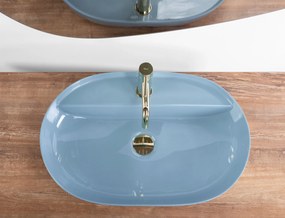 Rea Aura, umývadlo na dosku 610x410x130 mm, svetlá modrá, REA-U6618