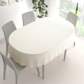 Biante Teflónový oválny obrus TF-131 Šampaň bez vzoru 120x140 cm