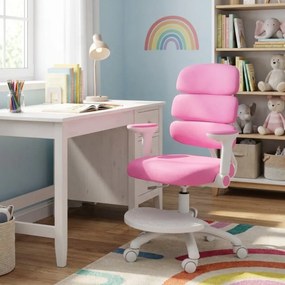 Detská rastúca stolička Neoseat KIDDY THREE — látka,  prateľný poťah, tmavo ružová