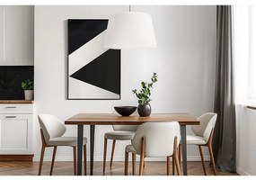 Závesné svietidlo Juta, 1x biele jutové tienidlo, (fi 44cm), b