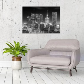 Sklenený obraz - Čiernobiely New York (70x50 cm)