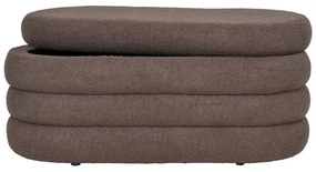 Hnedá lavica z textílie buklé Dartford – House Nordic