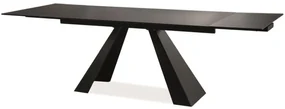 Rozkladací jedálenský stôl 160-240 cm Shelia (čierna + čierna) (pre 8 a viac osôb). Akcia -14%. Vlastná spoľahlivá doprava až k Vám domov. 1050793