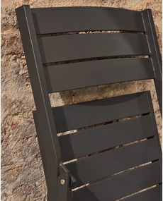 Čierna kovová záhradná stolička Torreta – Kave Home