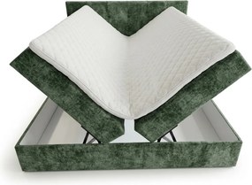 Čalúnená posteľ boxspring DIRELIS VIBE 180x200 cm tmavozelená Matrac: Bonell pružinová matrac