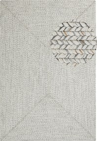 Hanse Home, Kusový koberec Braided 105553 Light Melange – na von aj na doma, 160x230, biela, chodba / predsieň