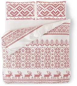 Bavlnená posteľná bielizeň Jolly II bielo-červená