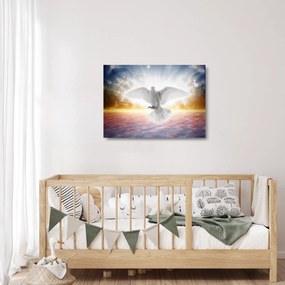Sklenený obraz holubice (70x50 cm)
