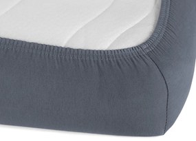 Jersey napínacie prestieradlo na vysoký matrac JR-029 Antracitovo sivé 140 x 200 - výška 30 cm