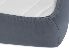Jersey napínacie prestieradlo na extra vysoký matrac JR-029 Antracitovo sivé 200 x 220 - výška 40 cm