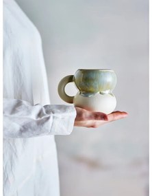 Modré/krémové hrnčeky v súprave 4 ks z kameniny 400 ml Luna – Bloomingville