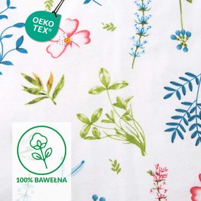 FLANELOVÉ OBLIEČKY FLANELOVE 200X220 CM, 2KS 70X80 CM KVETY