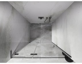 Mexen, Mexen Lunar L výklopné sprchové dvere 90 cm, transparentné, chróm - 834L-090-000-01-00-L