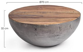 Konferenčný stolík lancaster sivý ø 70 cm MUZZA