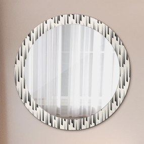 Okrúhle ozdobné zrkadlo Pruhovaný vzor fi 80 cm