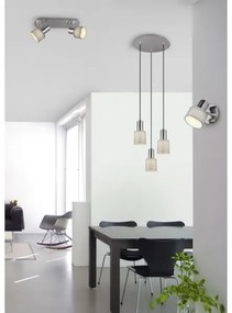 Trio - Luster na lanku WAILER 3xGU10/5W/230V šedá